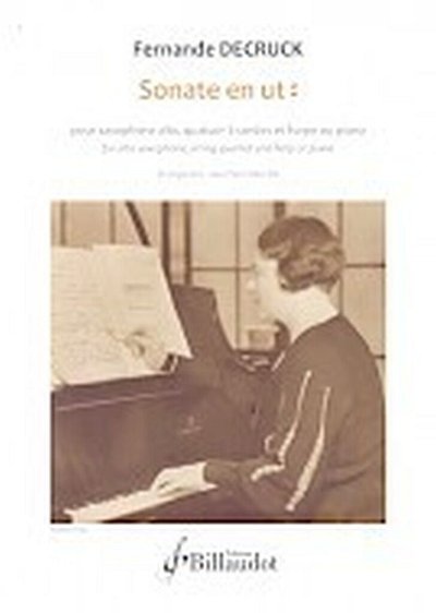 F. Decruck: Sonate en ut dièse, Asax4StrHrf (Pa+St)