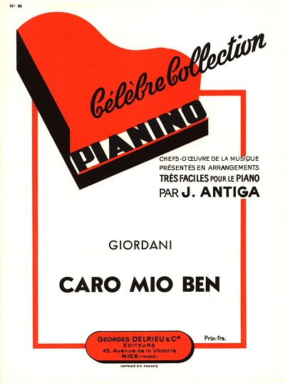 G. Giordani: Caro mio ben - Pianino 86, Klav