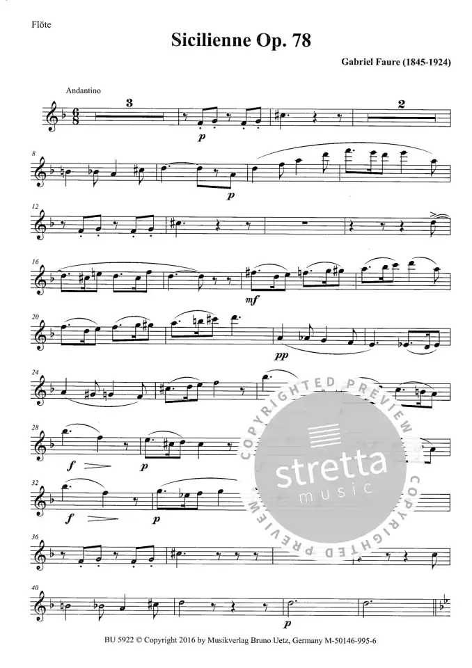 G. Faure: Sicilienne op.78, FlEhrFg (Pa+St) (2)