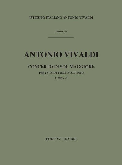 A. Vivaldi: Sonata Per 2 Violini e BC in Sol Rv 71 (Part.)