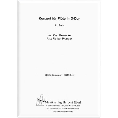 C. Reinecke: Konzert für Flöte in D-Dur - 3, FlBlaso (Pa+St)