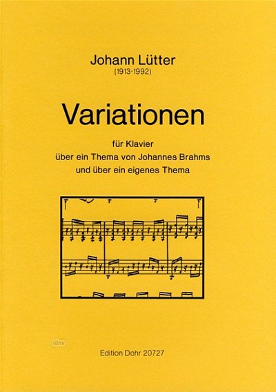 J. Lütter: Variationen, Klav (Part.)