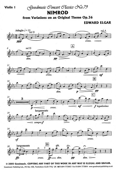 E. Elgar: Nimrod, Sinfo (Vl1)