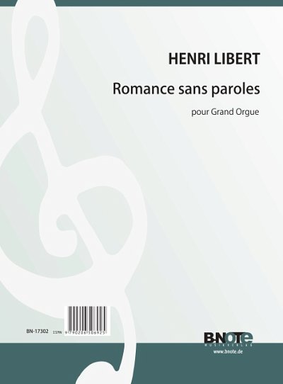 Libert, Henri: Romance sans paroles für Orgel