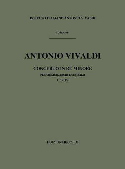 Concerto Per Violino, Archi E BC: In Re Min Rv 241 (Part.)