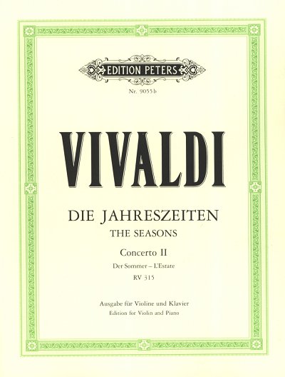 A. Vivaldi: Die Jahreszeiten - Konzert g-, VlKlav (KlavpaSt)