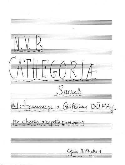 N.V. Bentzon: Cathegoriae Sacrale No. 1 Op. 347, Ch (Chpa)