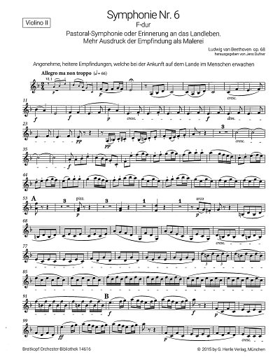 L. v. Beethoven: Sinfonie F-Dur Nr.6 op.68, Sinfo (Vl2)