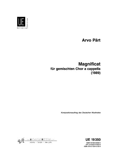 A. Pärt: Magnificat, Gch (Chpa)