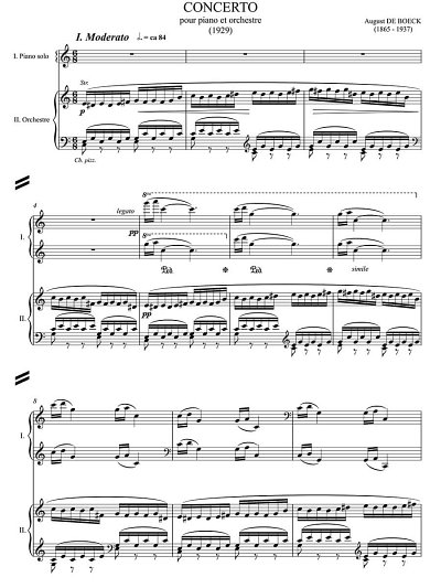 A. de Boeck: Klavierkonzert C-Dur, KlavOrch