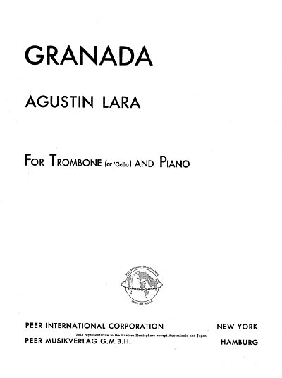 A. Lara: Granada für Posaune oder Cello und Klavier, PosKlav