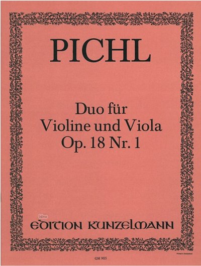 Pichl, Wenzeslaus: Duo für Violine und Viola op. 18/1