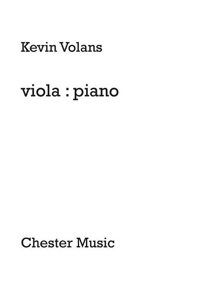 K. Volans: viola:piano, VaKlv