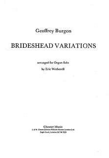 G. Burgon: Brideshead Variations For Organ Solo