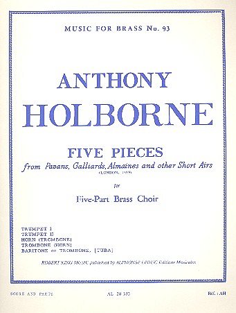 A. Holborne: 5 Pieces, 5Blech (Pa+St)