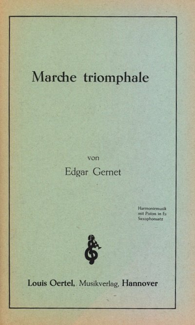 G. Edgar: Marche triomphale, Schlagz (Pa+St)