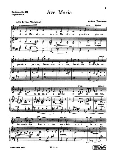 A. Bruckner: Ave Maria F-Dur 191