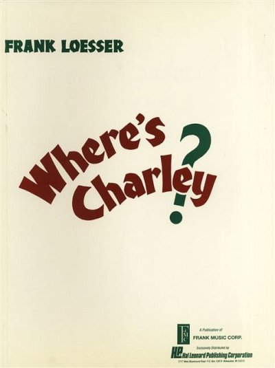 Where's Charley? Vocal Score