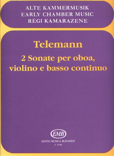 G.P. Telemann: 2 sonate, ObVlBc (Pa+St)