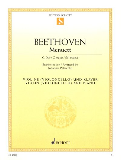 L. v. Beethoven: Menuett G-Dur WoO 10/2 , Vl/VcKlv