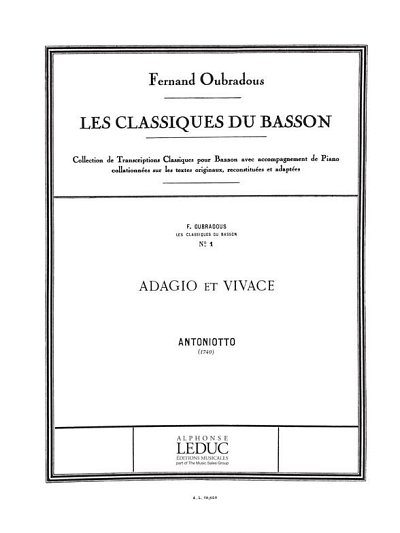 Antonietto: Adagio et Vivace, FagKlav (Part.)
