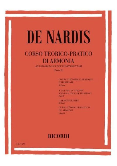 C. de Nardis: Corso Teorico-Pratico di Armonia 2, Ges/Mel
