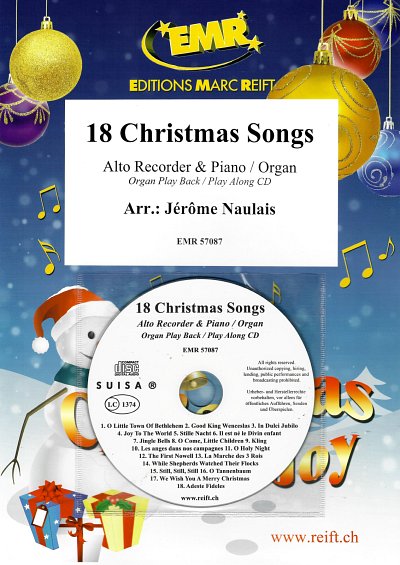 J. Naulais: 18 Christmas Songs, AbfKl/Or (+CD)