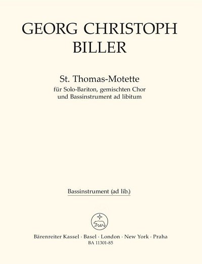 G. C. Biller: St. Thomas-Motette, GsBrGch;Bs (ESt Bass)