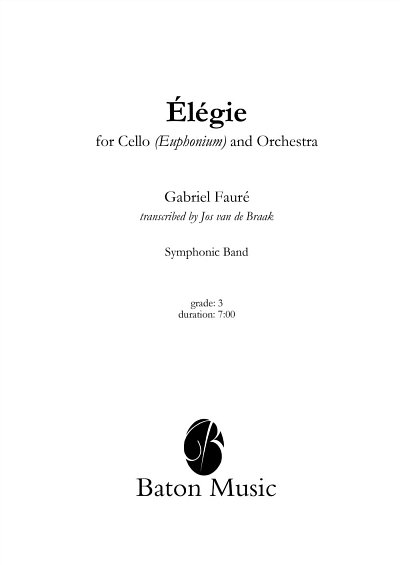 G. Fauré: Elégie for Cello (or Euphonium)