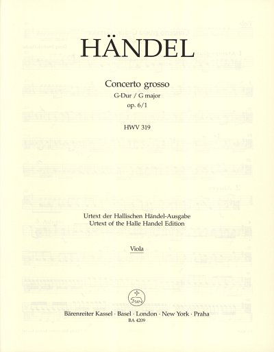 G.F. Händel: Concerto grosso G-Dur op. 6/1 HWV 319, Va