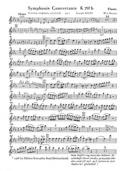 W.A. Mozart: Symphonie concertante KV 297b (Stsatz)