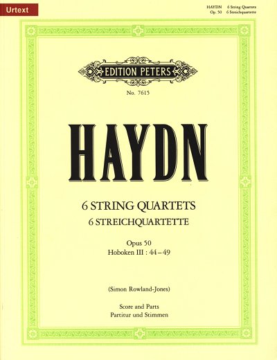J. Haydn: 6 Quartette Op 50 Hob 3/44-49 (Preussische Quartette)