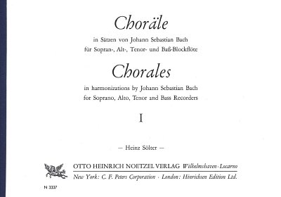 J.S. Bach: Choräle I, 4Blf (Pa+St)