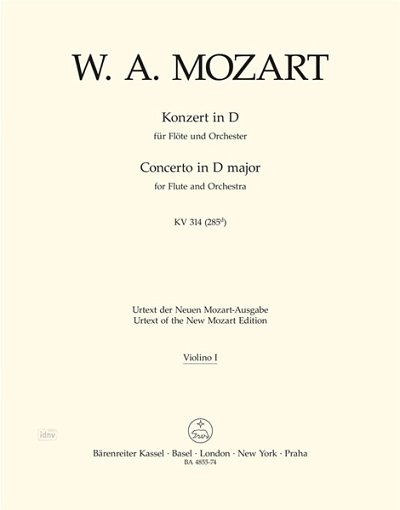 W.A. Mozart: Konzert D-Dur KV 314 (285d), FlOrch (Vl1)