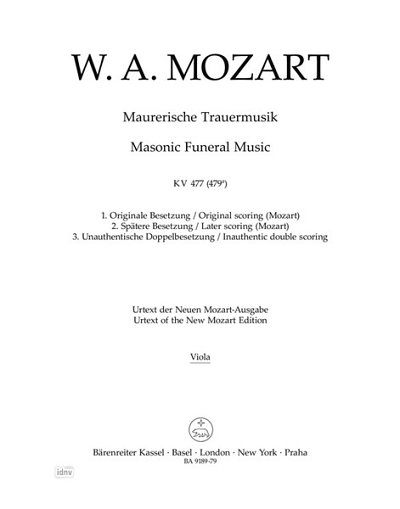 W.A. Mozart: Maurerische Trauermusik KV 477 (479a) (Vla)