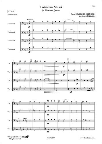 A. Bruckner: Trösterin Musik, 4Pos (Pa+St)