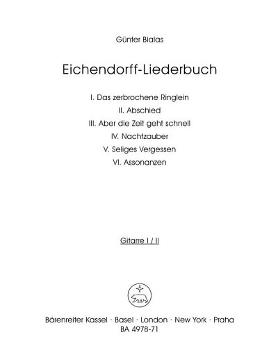 G. Bialas: Eichendorff-Liederbuch (1965)