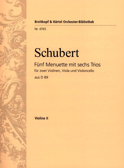 F. Schubert: Fünf Menuette mit sechs Trios D 89, Stro (Vl2)
