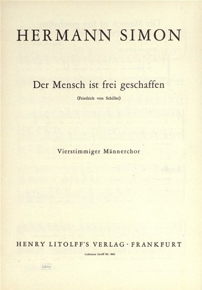 H. Simon et al.: Der Mensch ist frei geschaffen (1933)