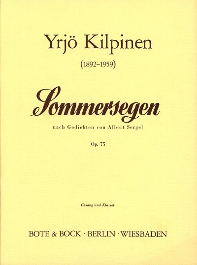 Y. Kilpinen et al.: Sommersegen op. 75