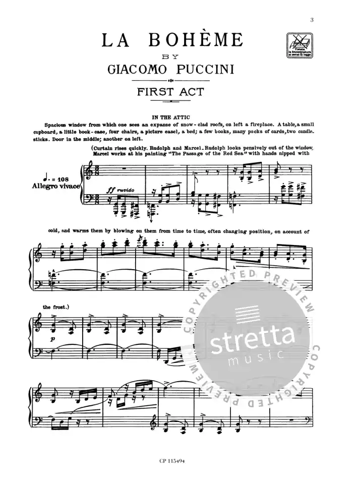 G. Puccini: La Bohème, GsGchOrch (KA) (1)