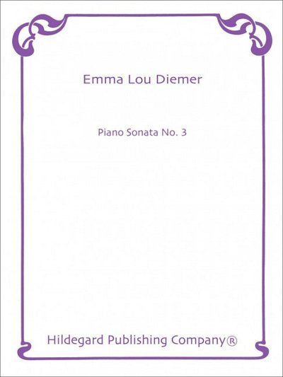 E.L. Diemer: Piano Sonata No. 3, Klav