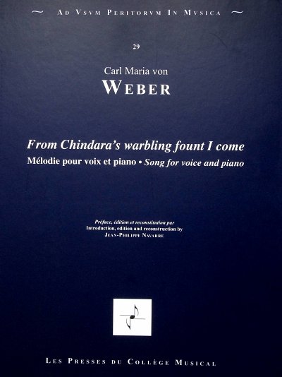 C.M. von Weber: From Chindara's warbling fo, GesKlav (Pa+St)