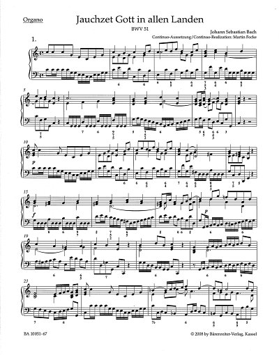 J.S. Bach: Jauchzet Gott in allen Landen BWV 51 (ORG)