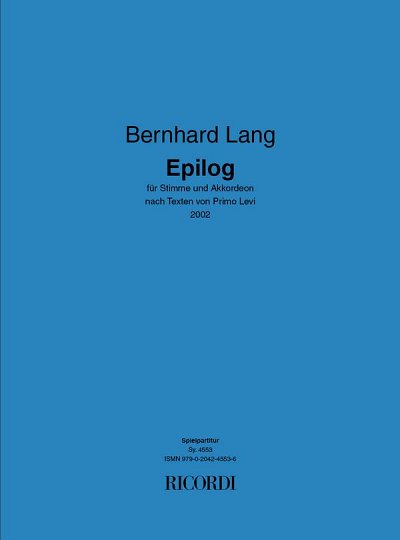 B. Lang: Epilog