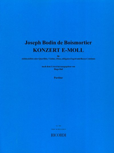 J.B. de Boismortier: Konzert E-Moll, HolzEns