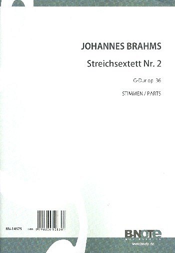 J. Brahms: Streichsextett Nr. 2 G-Dur o, 2Vl2Vle2Vc (Stsatz)