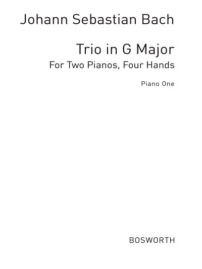 Trio In G From Sonata For Gamba 2pf 4hnds, Klav