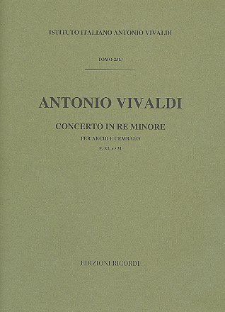 A. Vivaldi: Concerto Per Archi E B.C.: In Re Min. Rv (Part.)