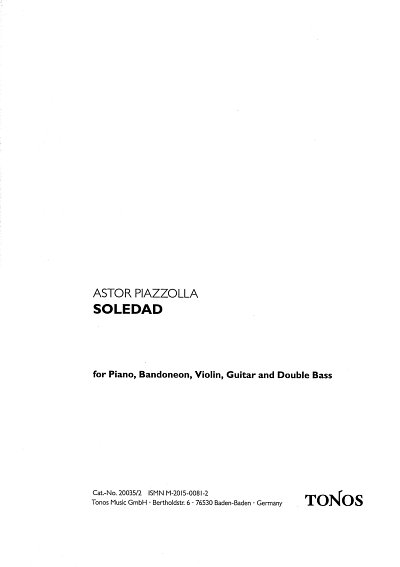 A. Piazzolla: Soledad, Bandon5 (Stsatz)
